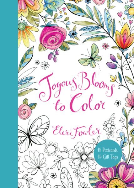 Joyous Blooms to Color: 15 Postcards, 15 Gift Tags цена и информация | Knygos mažiesiems | pigu.lt