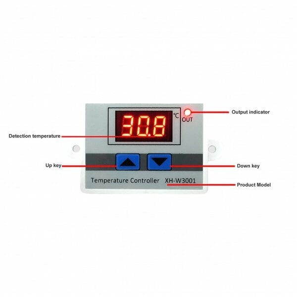 Termostatas XH-W3001, 1 vnt. kaina ir informacija | Laikmačiai, termostatai | pigu.lt