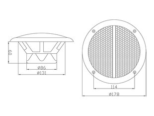 Lubinis garsiakalbis WS-180 165mm 80W 8ohm kaina ir informacija | Auto reikmenys | pigu.lt