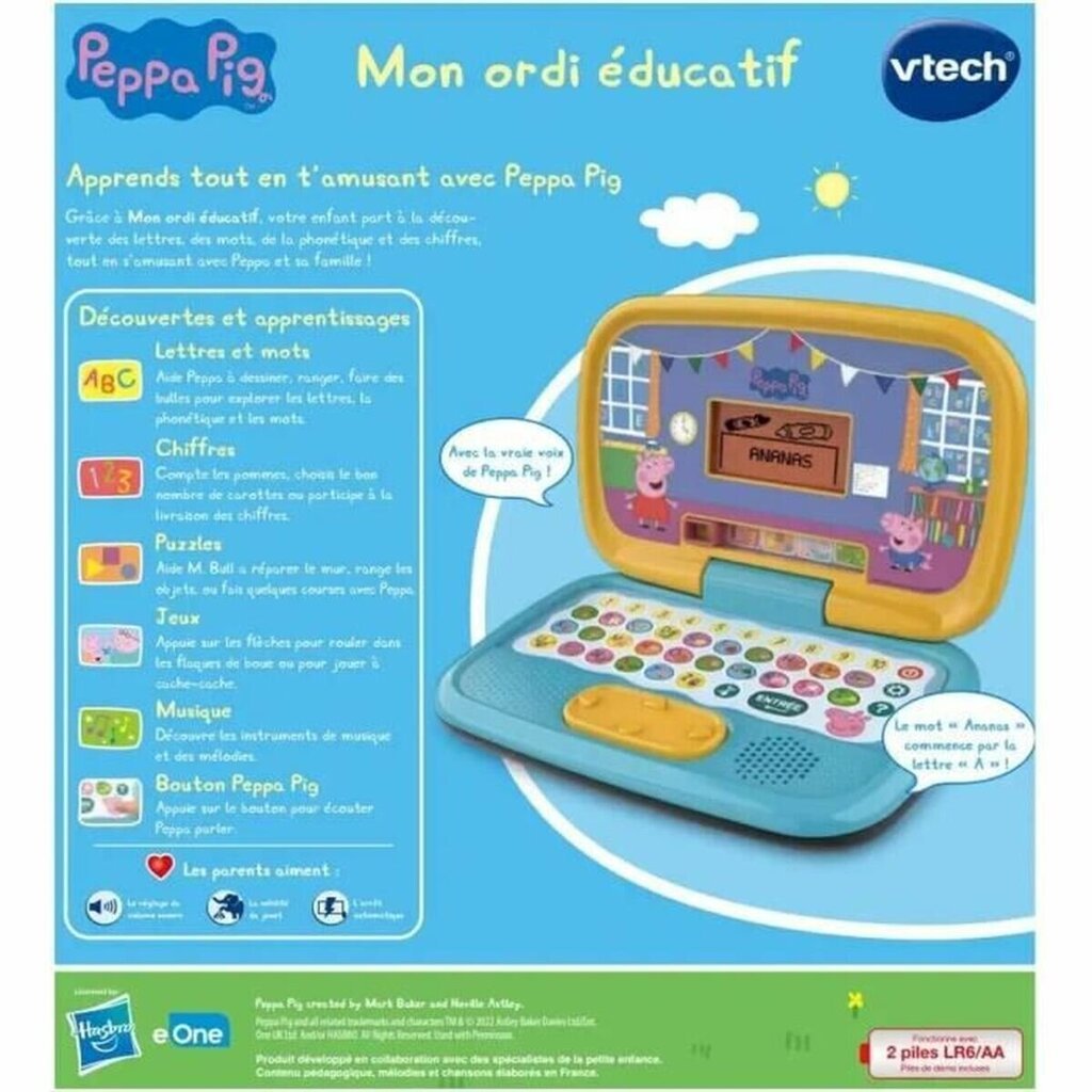 Vaikiškas nešiojamasis kompiuteris Vtech Peppa Pig kaina ir informacija | Žaislai berniukams | pigu.lt