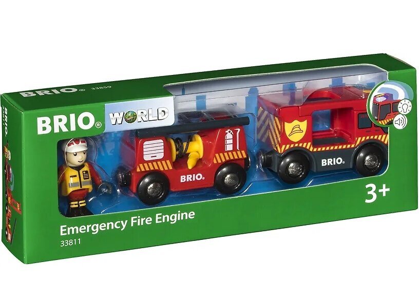 Ugniagesių traukinys Brio World 33811 kaina ir informacija | Žaislai berniukams | pigu.lt