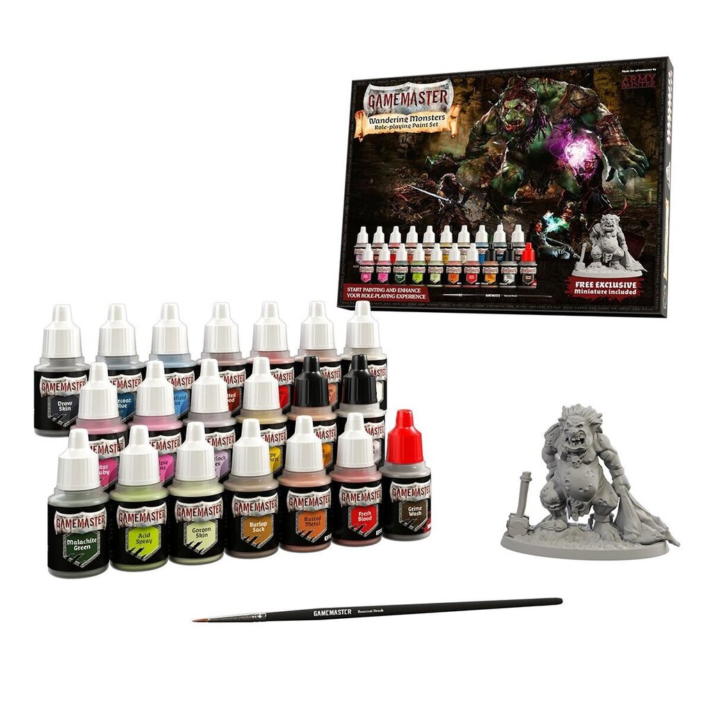 Metalo dažų rinkinys The Army Painter Wandering Monsters Paint Set, 20 spalvų kaina ir informacija | Dažai | pigu.lt