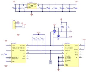 Pololu MinIMU-9 v5 giroskopas akselerometras kompasas (LSM6DS33 ir LIS3MDL) 2.5V – 5.5V I²C 5 mA цена и информация | Электроника с открытым кодом | pigu.lt