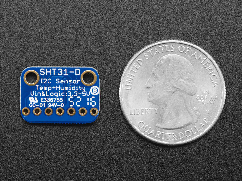Temperatūros ir drėgmės jutiklis Adafruit SHT31-D цена и информация | Meteorologinės stotelės, termometrai | pigu.lt