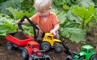 Didelis traktorius su ekskavatoriumi Plasto, 60 cm kaina ir informacija | Žaislai berniukams | pigu.lt