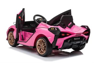 Одноместный детский электромобиль Lamborghini Sian 12V, розовый цена и информация | Электромобили для детей | pigu.lt