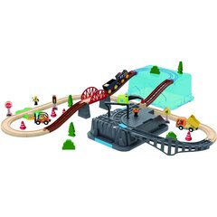 Medinis konstrukcinis komplektas Tooky Toy, traukinys 58 d. kaina ir informacija | Žaislai berniukams | pigu.lt
