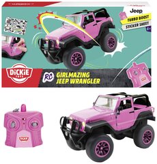 Radijo bangomis valdomas džipas Dickie Toys RC Jeep Wrangler, rožinis kaina ir informacija | Žaislai mergaitėms | pigu.lt