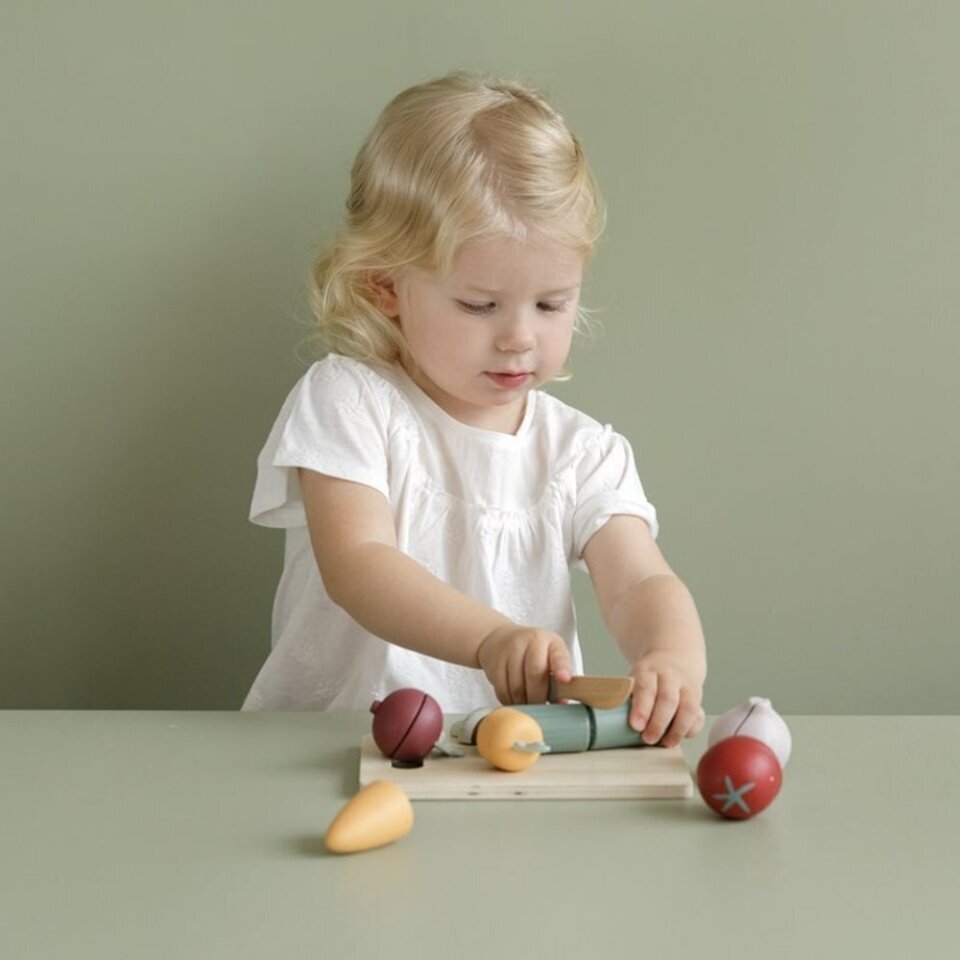 Medinių daržovių rinkinys pjaustymui Little Dutch kaina ir informacija | Žaislai mergaitėms | pigu.lt