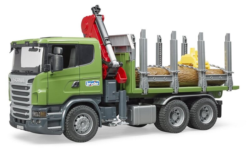 Sunkvežimis miškovežis Bruder Scania R su 3 rąstais, 03524, 3 m.+ kaina |  pigu.lt