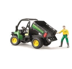 Bruder John Deere Gator XUV с водителем цена и информация | Игрушки для мальчиков | pigu.lt