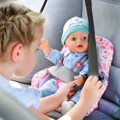 Lėlės automobilinė kėdutė Baby Born, rožinė/pilka kaina ir informacija | Žaislai mergaitėms | pigu.lt