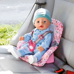 Lėlės automobilinė kėdutė Baby Born, rožinė/pilka kaina ir informacija | Žaislai mergaitėms | pigu.lt