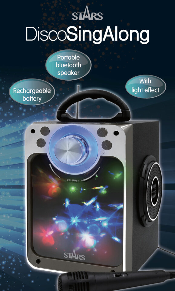 Vaikiškas karaokės aparatas Liniex Disco Sing Along kaina ir informacija | Lavinamieji žaislai | pigu.lt