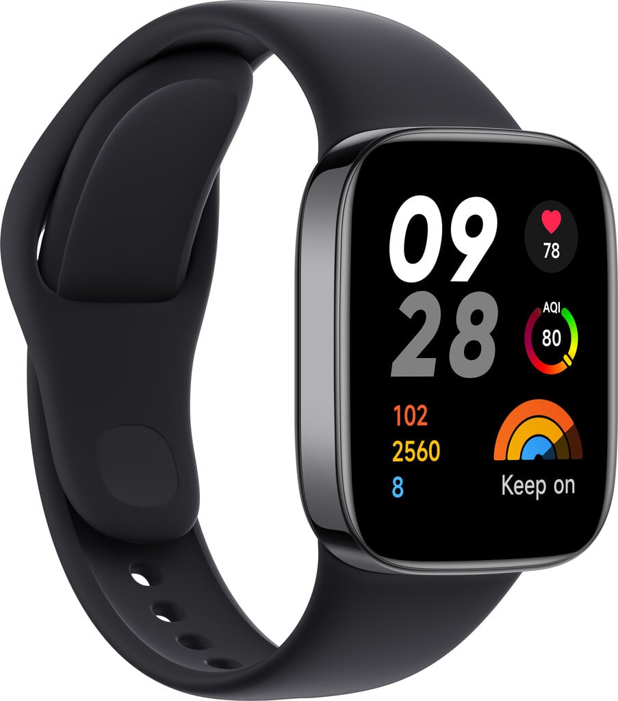 Xiaomi Redmi Watch 3 BHR6851GL, Black kaina ir informacija | Išmanieji laikrodžiai (smartwatch) | pigu.lt