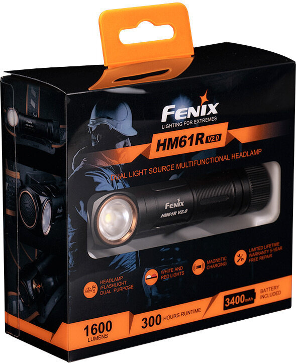 Priekinis žibintas Fenix ​​​​HM61R V2.0 , juodas цена и информация | Kitas turistinis inventorius | pigu.lt