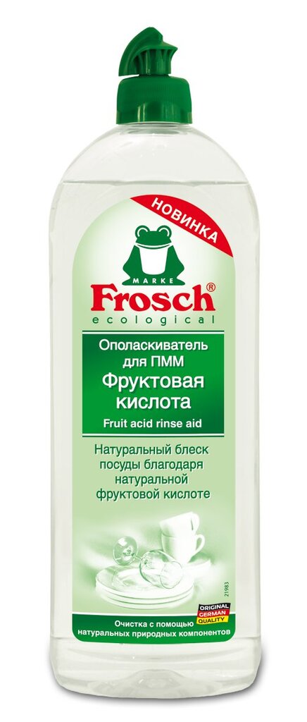 Frosch indaplovių skalavimo skystis 750 ml kaina ir informacija | Indų plovimo priemonės | pigu.lt