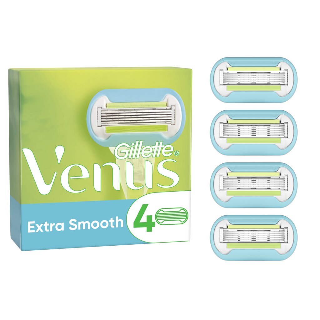 Skustuvo galvutės Gillette Venus Extra Smooth, 4 vnt. kaina ir informacija | Skutimosi priemonės ir kosmetika | pigu.lt