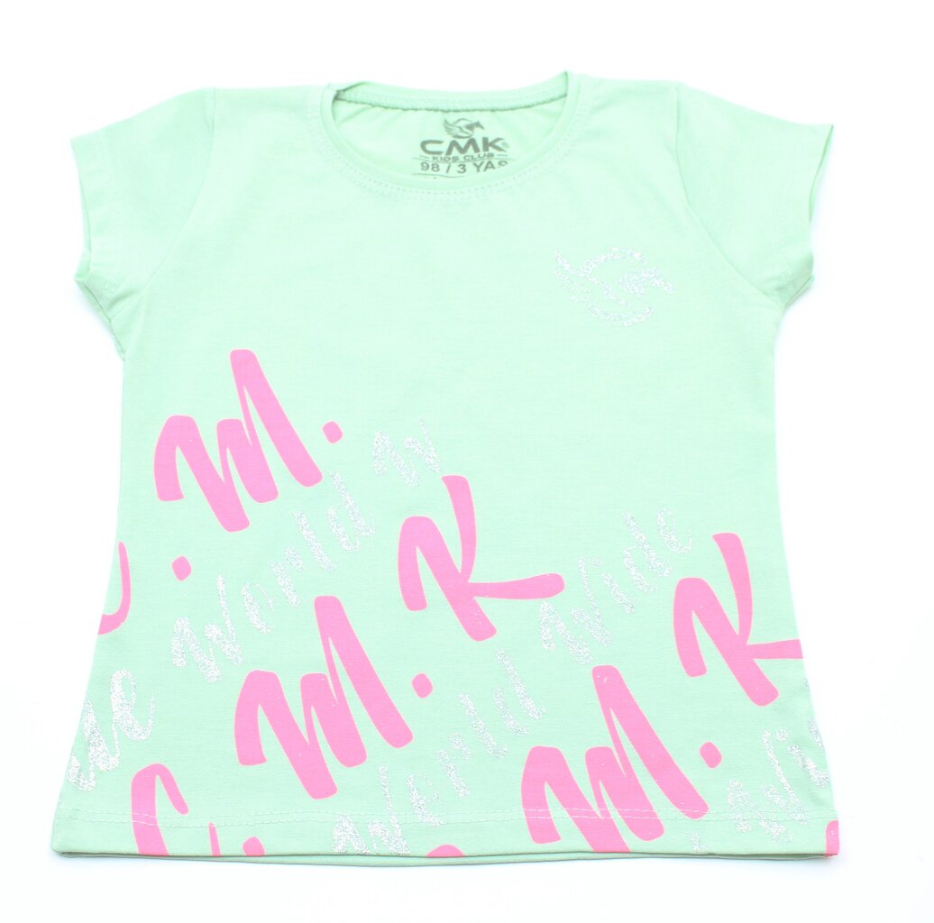 Marškinėliai mergaitėms trumpomis rankovėmis Cmk цена и информация | Marškinėliai mergaitėms | pigu.lt