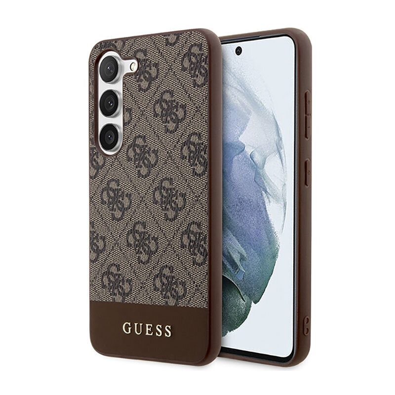 Guess 4G Bottom Stripe, rudas kaina ir informacija | Telefono dėklai | pigu.lt