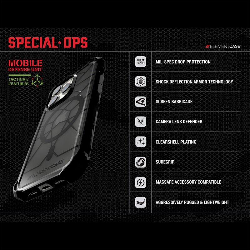 Special Ops, juodas kaina ir informacija | Telefono dėklai | pigu.lt