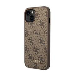 Guess GUHCP14SG4GFBR iPhone 14 6,1" brązowy|brown hard case 4G Metal Gold Logo цена и информация | Чехлы для телефонов | pigu.lt