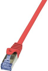 LOGILINK - Patch кабель Cat.6A 10G S/FTP PIMF PrimeLine красный 0,50м цена и информация | Кабели и провода | pigu.lt