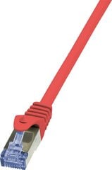 LOGILINK - Patch Cable Cat.6A 10G S/FTP PIMF PrimeLine red 2m kaina ir informacija | Kabeliai ir laidai | pigu.lt