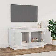 vidaXL Televizoriaus spintelė, baltos spalvos, 80x35x45cm, mediena kaina ir informacija | TV staliukai | pigu.lt