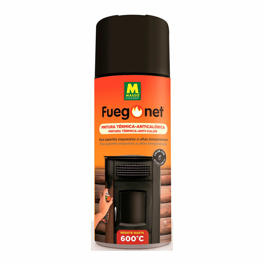Dažai nuo karščio Massó Fuegonet Spray Juoda 400 ml цена и информация | Dažai | pigu.lt