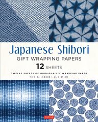 Japanese Shibori Gift Wrapping Papers - 12 Sheets: 18 x 24 inch (45 x 61 cm) Wrapping Paper kaina ir informacija | Knygos apie sveiką gyvenseną ir mitybą | pigu.lt