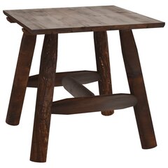 Šoninis staliukas vidaXL 49x49x50cm, tamsiai rudas kaina ir informacija | Lauko stalai, staliukai | pigu.lt