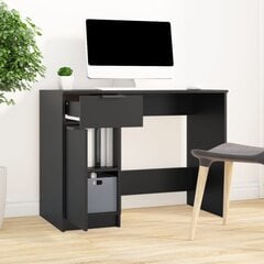 vidaXL Rašomasis stalas, juodos spalvos, 100x50x75cm, apdirbta mediena kaina ir informacija | Kompiuteriniai, rašomieji stalai | pigu.lt