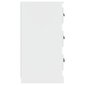 vidaXL Šoninės spintelės, 2vnt., baltos spalvos, apdirbta mediena kaina ir informacija | Svetainės spintelės | pigu.lt