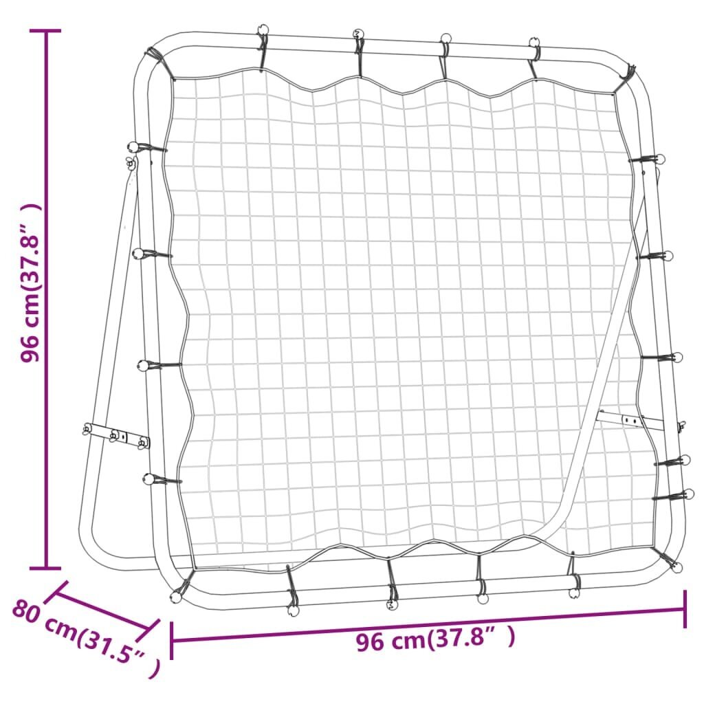 Futbolo kamuolio atšokimo sienelė vidaXL, 96x80x96 cm цена и информация | Futbolo vartai ir tinklai | pigu.lt