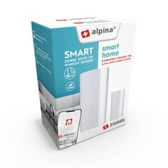 Langų ir durų atidarymo jutiklis Alpina Smart Window Zigbee kaina ir informacija | Alpina Santechnika, remontas, šildymas | pigu.lt