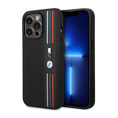 Etui BMW BMHCP14X22PPMK iPhone 14 Pro Max 6,7" czarny|black Tricolor M Collection цена и информация | Чехлы для телефонов | pigu.lt