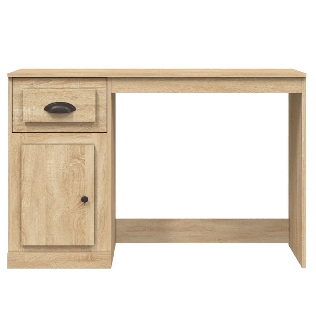 vidaXL Rašomasis stalas su stalčiumi, ąžuolo, 115x50x75cm, mediena kaina ir informacija | Kompiuteriniai, rašomieji stalai | pigu.lt