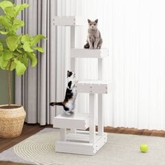 Draskyklė katėms vidaXL, balta, 45,5x49x103cm kaina ir informacija | Draskyklės | pigu.lt
