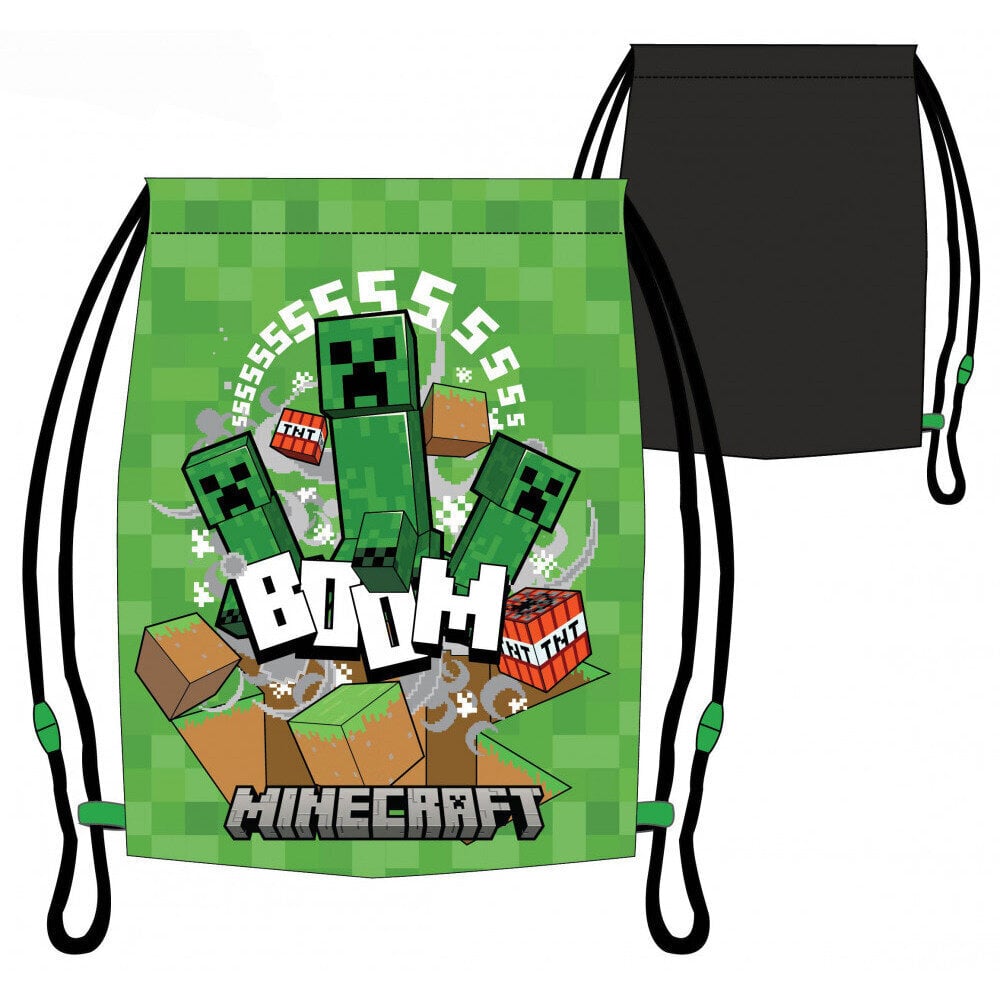 Sportinis krepšys Minecraft, 37 cm kaina ir informacija | Kuprinės mokyklai, sportiniai maišeliai | pigu.lt