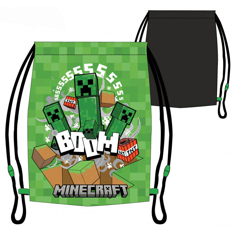 Sportinis krepšys Minecraft, 37 cm цена и информация | Kuprinės mokyklai, sportiniai maišeliai | pigu.lt