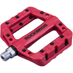 Bicycle pedals, platform, nylon Rockbros 2017-12CRD (red) цена и информация | Другие запчасти для велосипеда | pigu.lt