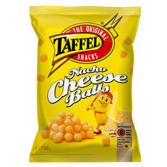 Kukurūzų traškučiai Taffel Nacho Cheese Balls, 18x110 g kaina ir informacija | Užkandžiai, traškučiai | pigu.lt