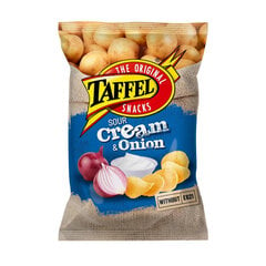 Bulvių traškučiai Taffel Cream & Onion, 18x130 g kaina ir informacija | Užkandžiai, traškučiai | pigu.lt