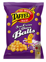 Kukurūzų traškučiai Taffel SourCream & Onion Balls, 18x110 g kaina ir informacija | Užkandžiai, traškučiai | pigu.lt