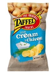 Bulvių traškučiai Taffel Sour Cream&Chives, 18x 180 g kaina ir informacija | Užkandžiai, traškučiai | pigu.lt