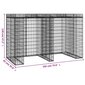 Gabiono siena šiukšlių konteineriams vidaXL, 192x91x120cm kaina ir informacija | Tvoros ir jų priedai | pigu.lt