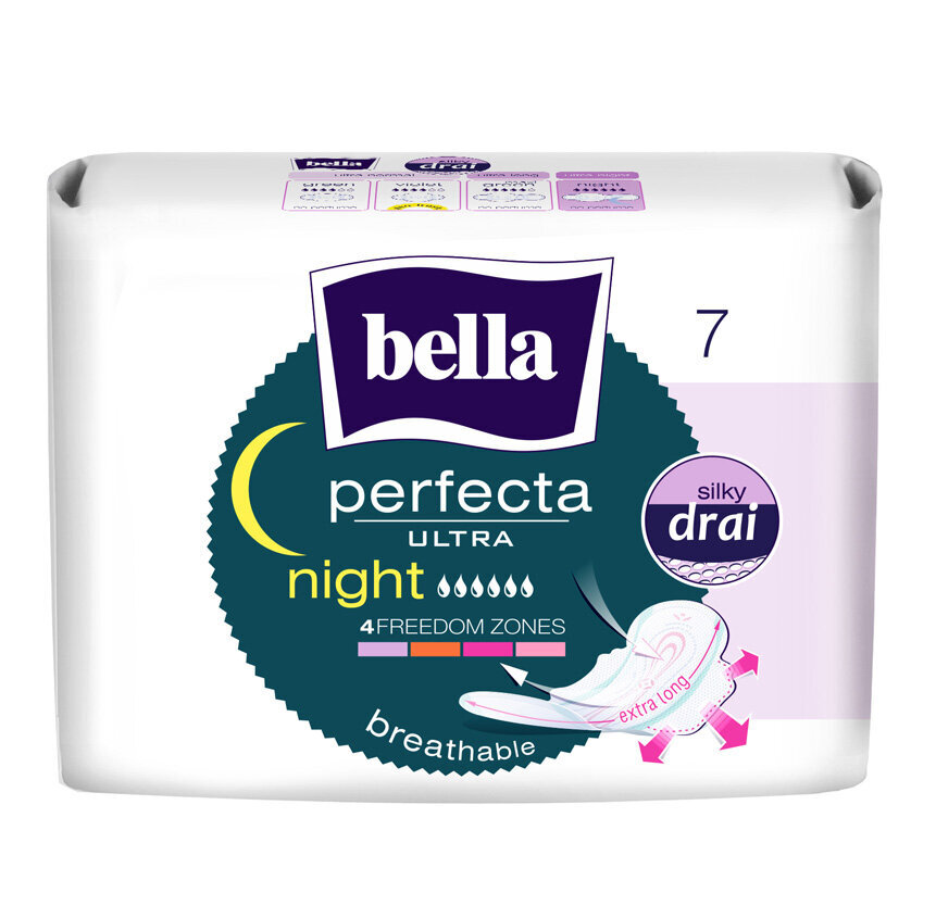 Higieniniai paketai Night Bella Perfecta, 12 x 7 vnt. цена и информация | Tamponai, higieniniai paketai, įklotai | pigu.lt