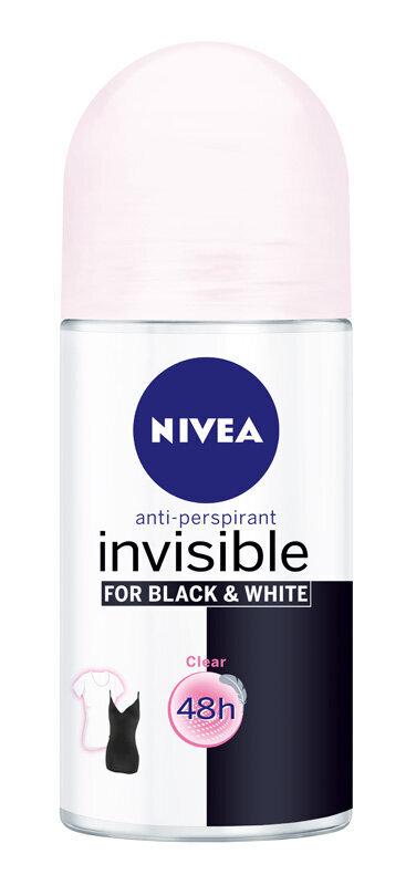 Rutulinis dezodorantas moterims Nivea B&W Clear, 6 x 50 ml цена и информация | Dezodorantai | pigu.lt