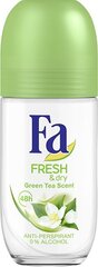 FA Fresh & Dry Ball Deodorant Green Tea, 50 мл стекла, 3 упаковочного комплекта цена и информация | Дезодоранты | pigu.lt